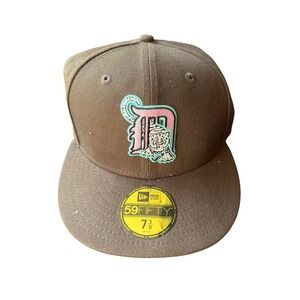 New Era 59FIFTY Detroit Tigers Hat Brown Pink Mint 7 3/8 Tiger Stadium Patch